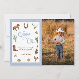 Westernt första födelsedag Rodeo - tackkort Tack Kort