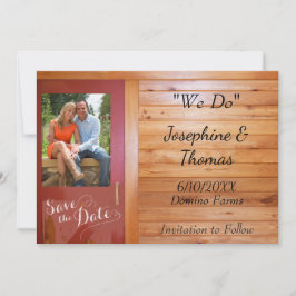 Westernt foto för land Spara datum Inbjudningar