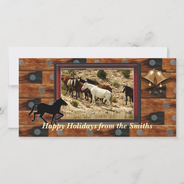 Westernt fotokort julkort (Framsida)