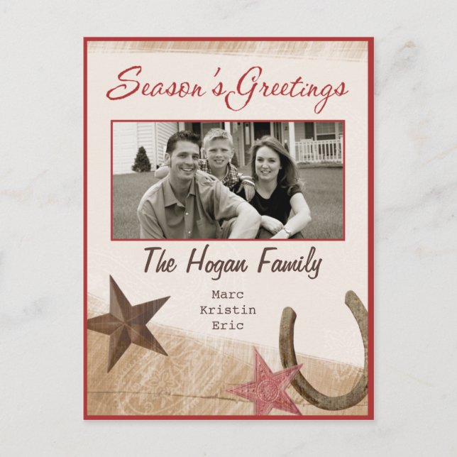 Westernt fotovykort för Helgdag Helg Vykort (Framsida)