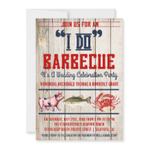 Westernt "grillar jag" bröllopsfestinbjudningar