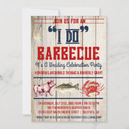 Westernt "grillar jag" bröllopsfestinbjudningar inbjudningar