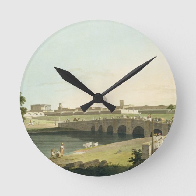 Westernt hänrycka av fort St George, Madras, Rund Klocka (Framsida)