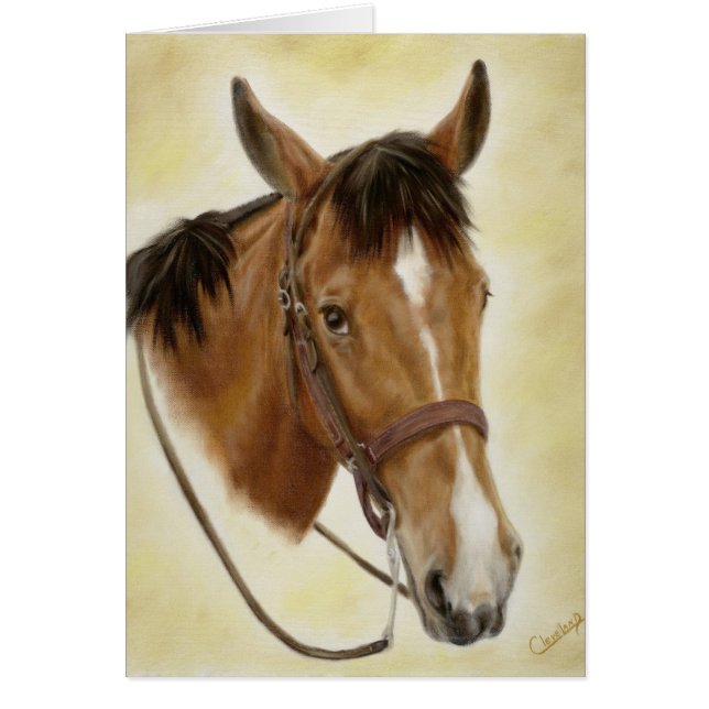 Westernt hästkort hälsningskort (Framsidan)