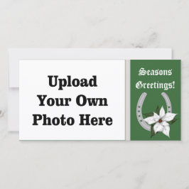 Westernt Helgdag-fotokort för hästar Julkort