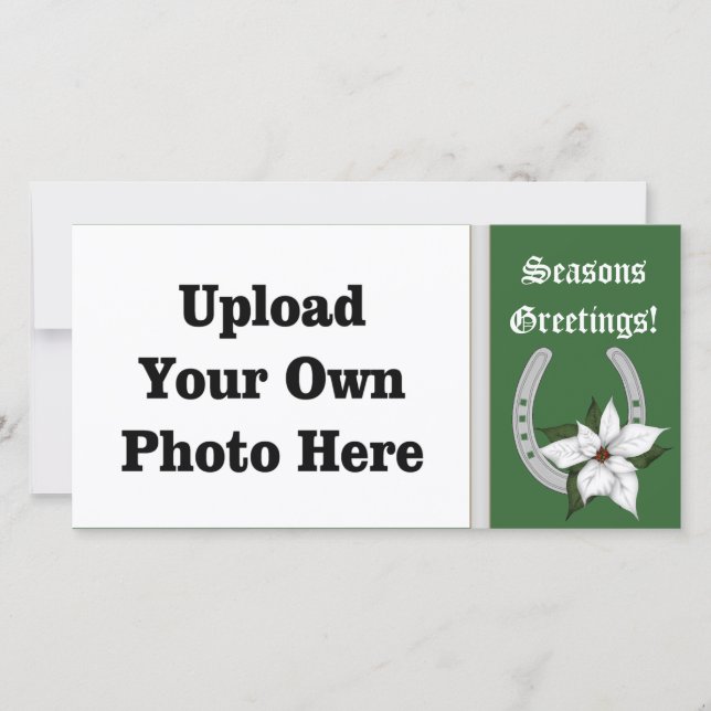 Westernt Helgdag-fotokort för hästar Julkort (Framsida)