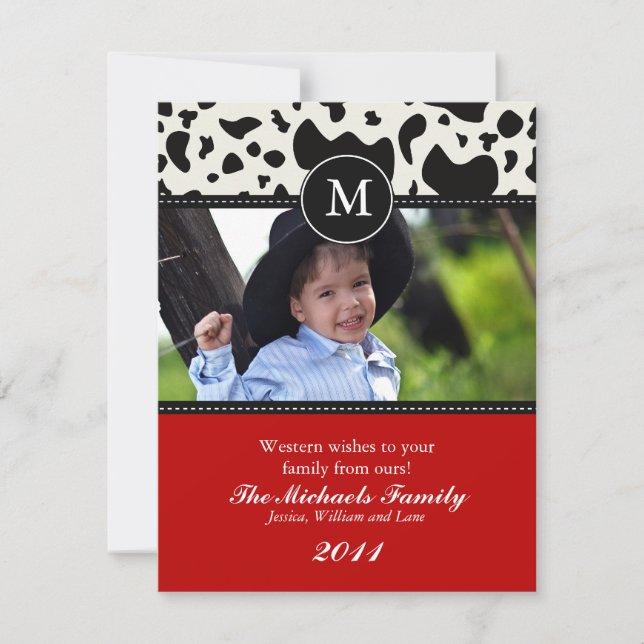 Westernt julkort för Önskemål (Framsida)