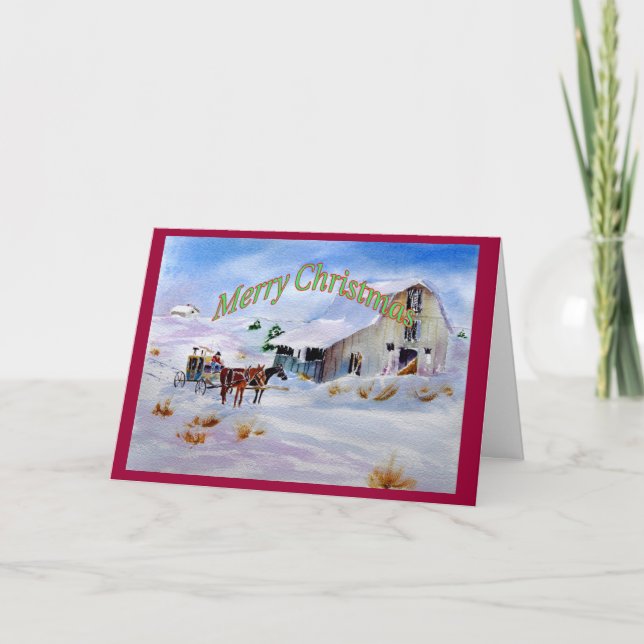 Westernt julkort helgkort (Framsida)