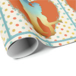 Westernt koppla ihop med hjärta och polka dots presentpapper<br><div class="desc">Cowboyen och cowgirlen kopplar ihop silhouetteanseende i en kram placerar på hjärtautklipp med en polka pricker bakgrund.</div>