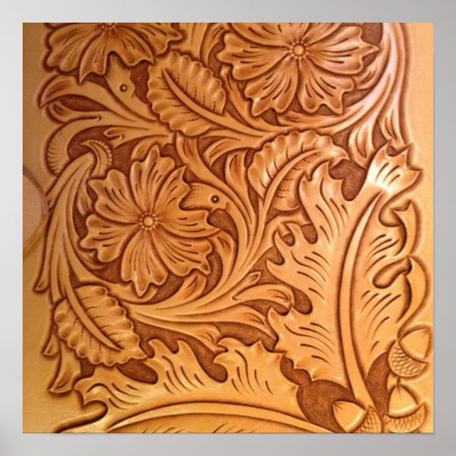 westernt land-cowboyverktygsläder poster (Framsidan)