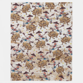 Westernt land för ridning för RodeoCowboytjur Fleecefilt