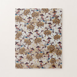 Westernt land för ridning för RodeoCowboytjur Pussel