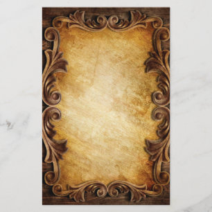 westernt landsbyggsbröllop för rustiktypografi brevpapper