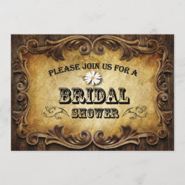 westernt landsbyggsbröllop för rustiktypografi inbjudningar