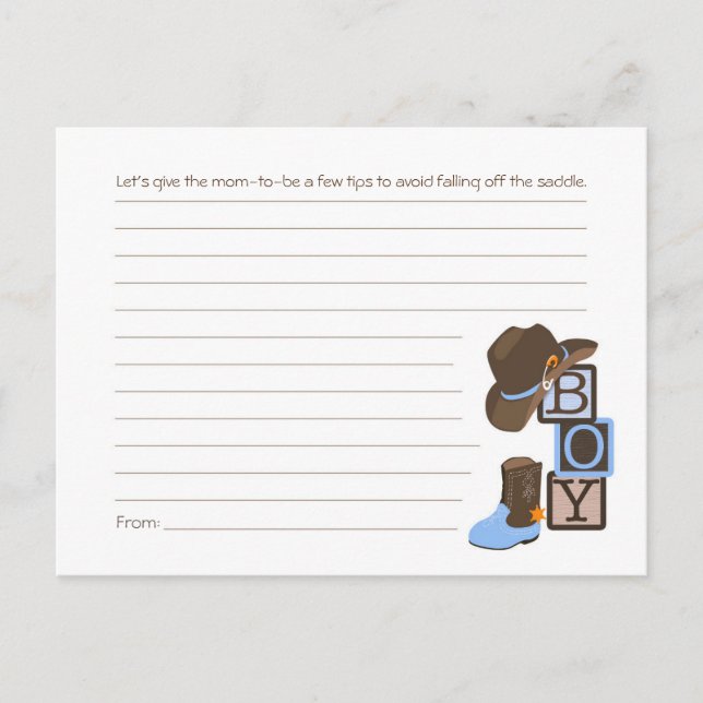 Westernt Mamma-tipskort för Cowboy Vykort (Framsida)