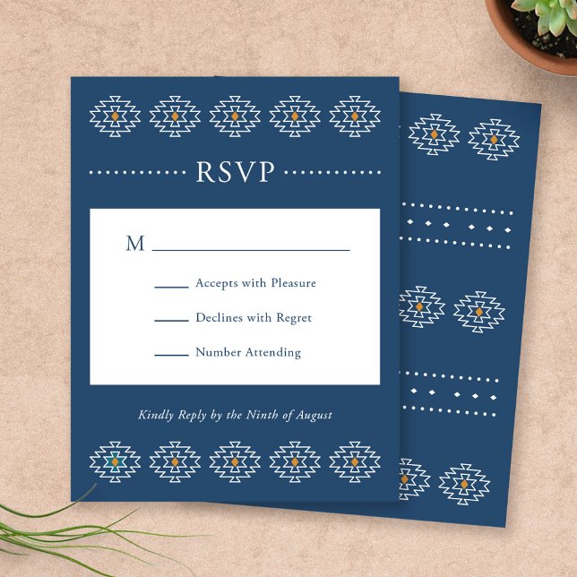 Westernt OSA-höljeskort, Rio Rancho Suite (Rio Rancho Western RSVP Enclosure Card by Fiesta Valley Print)