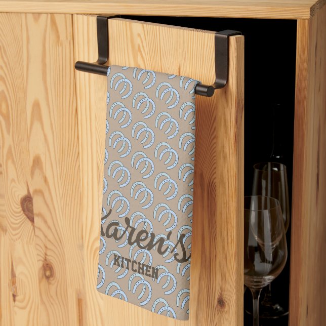 Westernt Personlig för hästskon Kökshandduk (Thirds Fold)