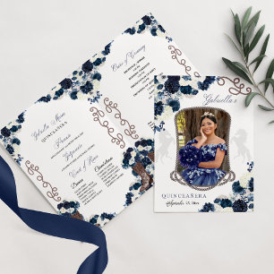 Westernt program för marinblå arro Quinceañera
