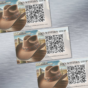 Westernt QR-Affärskort, magnet