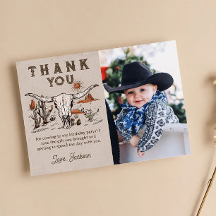 Westernt Rodeo Cowboy Birthday Photo Tackto You Ca Tack Kort