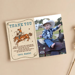 Westernt Rodeo Cowboy Birthday Photo Tackto You Ca Tack Kort