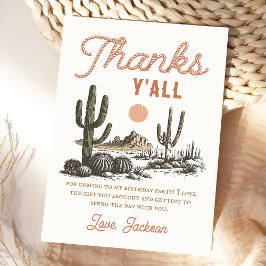 Westernt Rodeo Cowboyfödelsedagstack - ditt kort