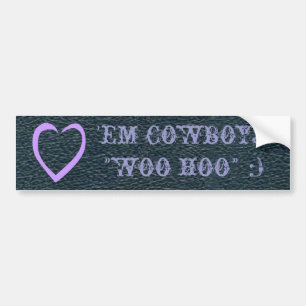 Westernt roligt älskar dem Cowboys! Bildekal