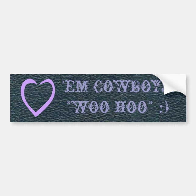Westernt roligt älskar dem Cowboys! Bildekal (Framsidan)