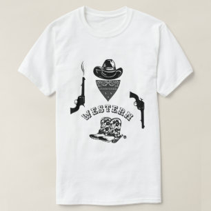 Westernt roligt, unikt, coola, anpassade t shirt