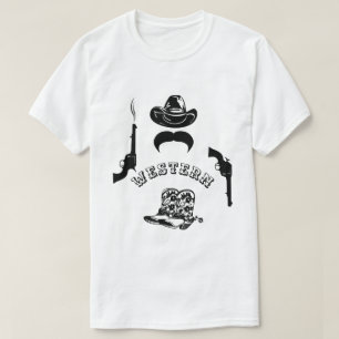 Westernt roligt, unikt, elegant, anpassade tee