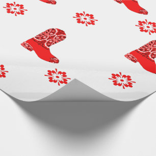 Westernt rött utklipp för känga för presentpapper