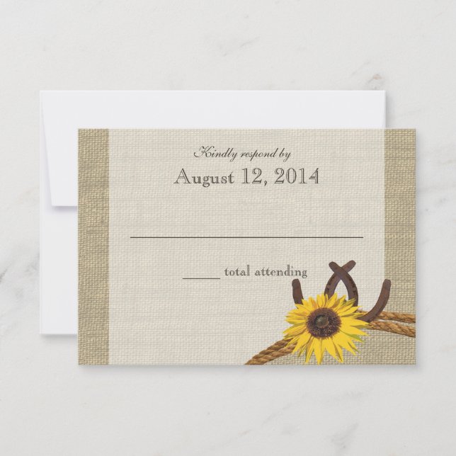 Westernt solros- och hästskossopsvar OSA kort (Framsida)