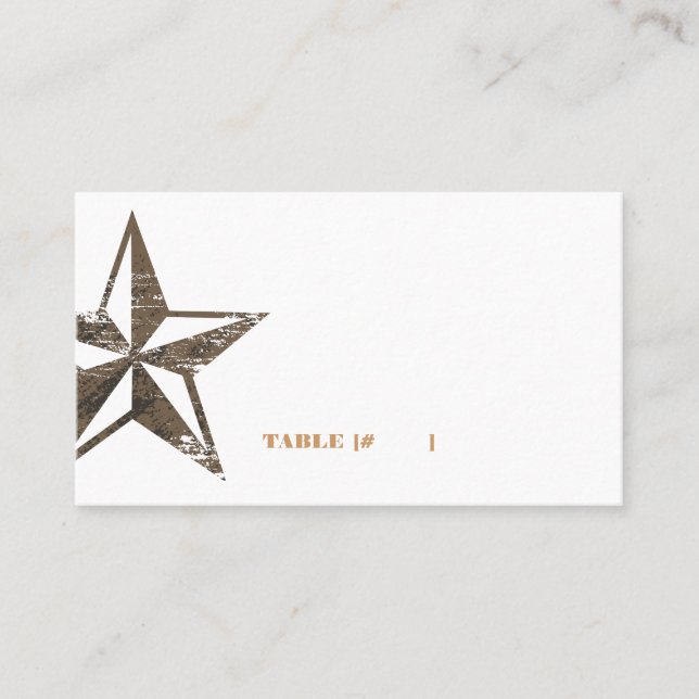 Westernt stjärnornas eskort placeringskort (Framsida)