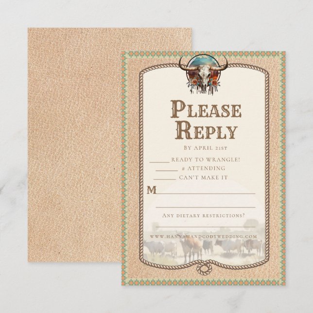 Westernt svarskort på lång sikt (Fram/baksida)