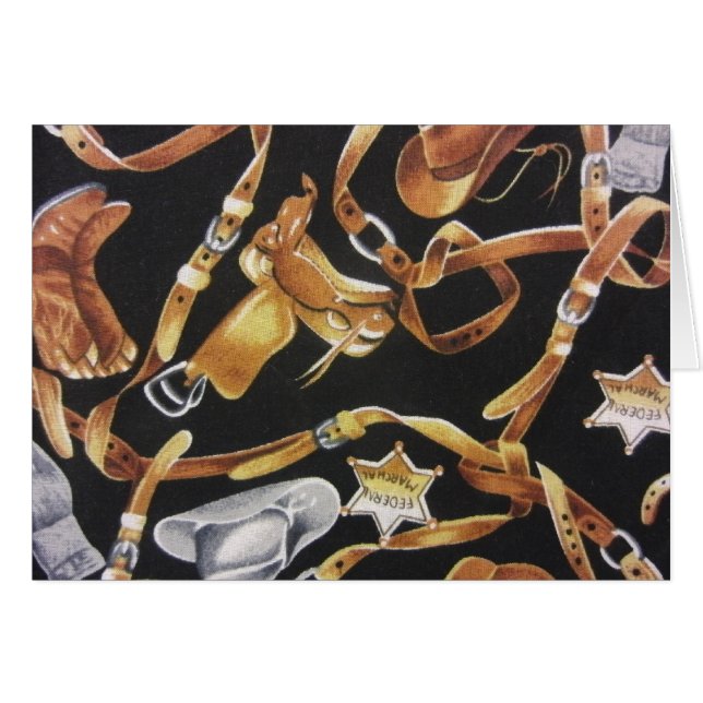 Westernt tack hälsningskort (Framsidan Horizontal)