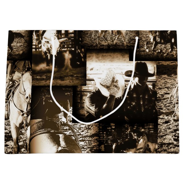 Westernt tema för Rodeo Cowboy Rustic Land (Framsidan)