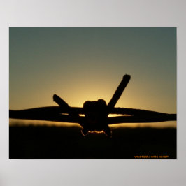 Westernt trådlöst Wasp Poster