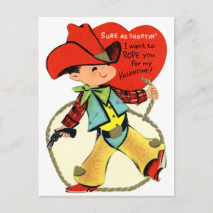 Westernt Valentine-kort Helg Vykort