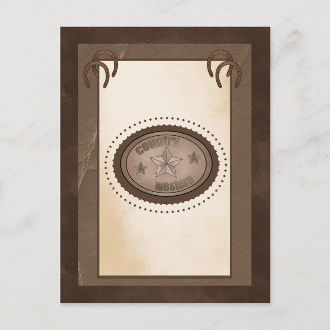 Westernt vykort för anpassningsbar Land (Framsida)