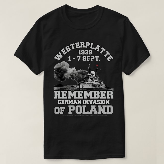 Westerplatte 1939 Polen-Pridet T Shirt (Design framsida)