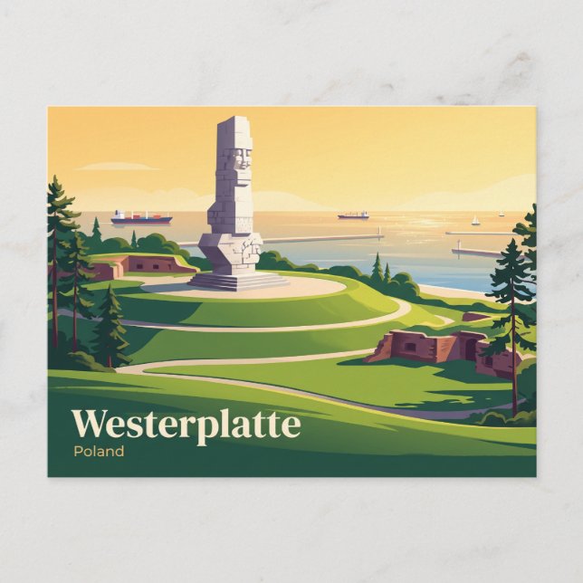 Westerplatte Polen Vykort (Framsida)