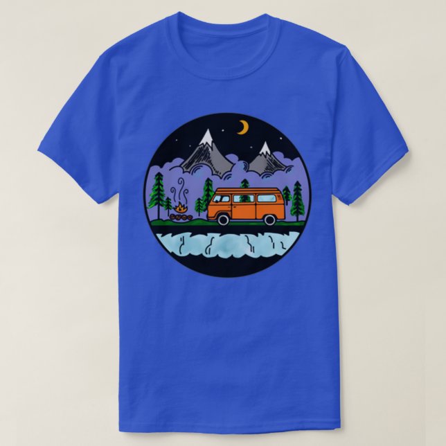 Westfalia Campervan camping Bergsnatt T Shirt (Design framsida)