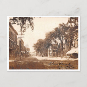 Westfield NJ, New jersey, Elm St View, Vintage Vykort
