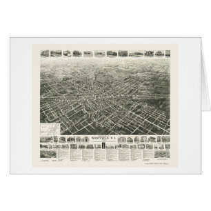 Westfield panorama- karta för NJ - 1929 Hälsningskort