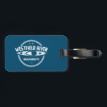 Westfield River Massachusetts Kayaking Bagagebricka<br><div class="desc">Med ursprung i Berkshire Backe i den westerna delen av Massachusetts,  vinden vid Westfield över 78 sjömil genom historiska byar,  pristine vilderness och primär jordbruksmark,  vilket ger besökare många historiska och rekreativa möjligheter och vacker bergsmiljö att beundra.</div>