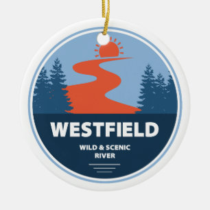 Westfield Vild och Scenia River Massachusetts Julgransprydnad Keramik