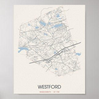 Westford Massachusetts Gatukarta Poster