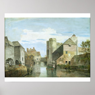 Westgaten, Canterbury (bodycolour på papper) Poster