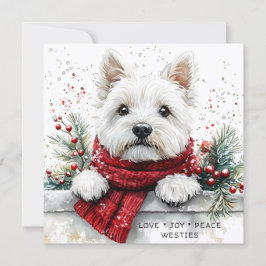 Westic Hund Cute Festive Helgdag Card