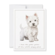 Westic Hund New Puppy Grattiss Card